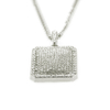 Gold and Silver Diamond square badge Pendant