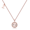 Alphabetic series Z Lovely Rose Gold Necklace