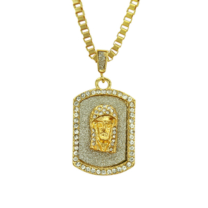 Hip Hop Jesus Army Card Necklace Pendant