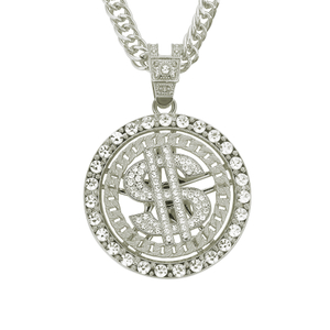 Hip Hop Rotating Dollar Necklace Pendant