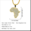 Crystal Pendant African Continent Hip Hop Necklace