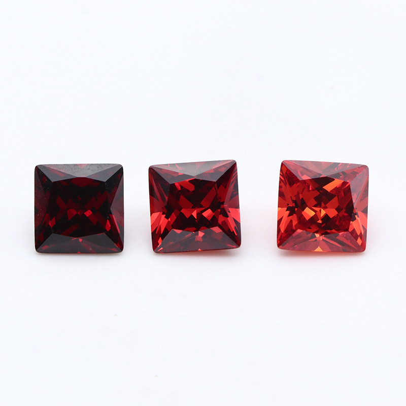 Factory Wholesale 3EX Red VVS Princess Cubic Zirconia