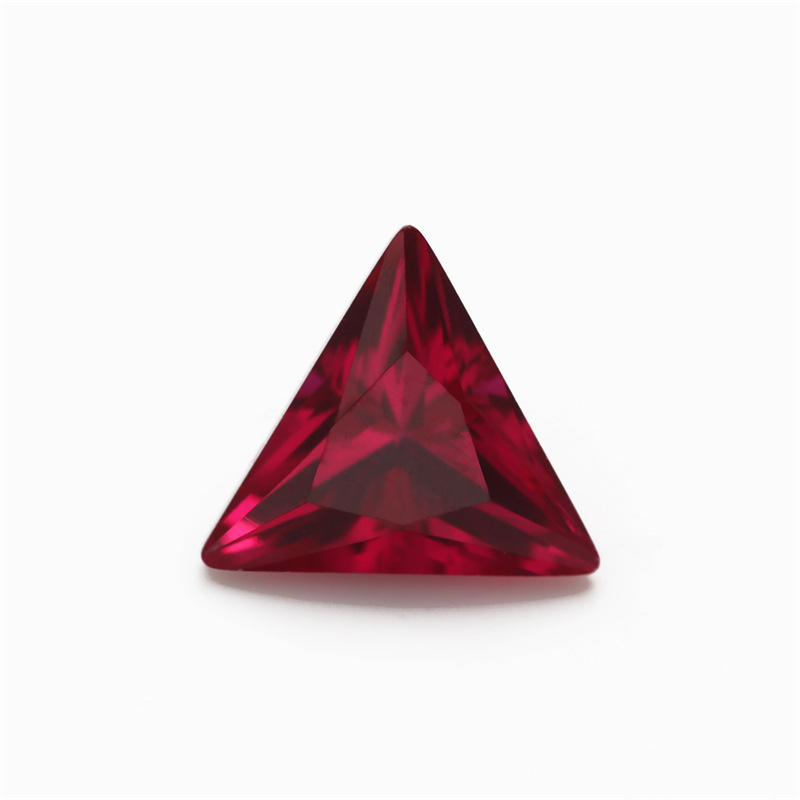 8# Triangle Red Corundum Wuzhou Ratnapura Artificial Gem Synthetic Ruby