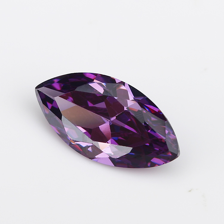 5A Custom Shiny Purple Manufacturer Wholesale Marquis Cubic Zirconia for Jewelry