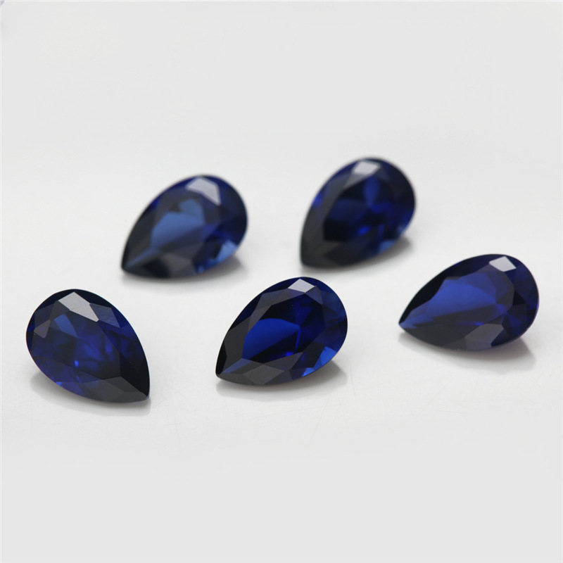 VVS Pear Cut Sapphire 3EX Factory Wholesale Blue Corundum