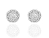 Small Hollow Out Flower 925 Sterling Silver Plated Fashion Earrings