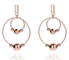 Round Bead 925 Sterling Silver Gold-plated Cute Earrings