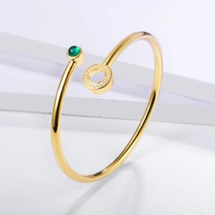 Grandmother Emerald Bracelet Women's 18K Gold Romantic Engagement Gift