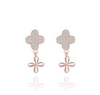 Clover 925 Sterling Silver Plated Women's Earrings