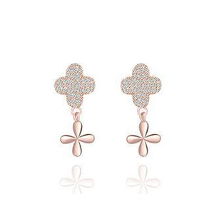 Clover 925 Sterling Silver Plated Women's Earrings