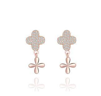 Clover 925 Sterling Silver Plated Women's Earrings