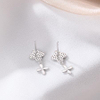 Clover 925 Sterling Silver Plated Women's Earrings