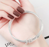 Simple hand Vintage feather leaf personalized S925 Silver Bracelet