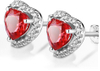 Noble And Elegant Ruby 925 Sterling Silver Plated Fashion Earrings