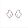 Irregular Wave 925 Sterling Silver Plated Women's Pearl Earrings