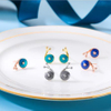 Lovely Colored Snail 925 Sterling Silver Plated Women's Earrings