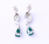 Luxury Mysterious Emerald 925 Sterling Silver Plated Fashion Earrings