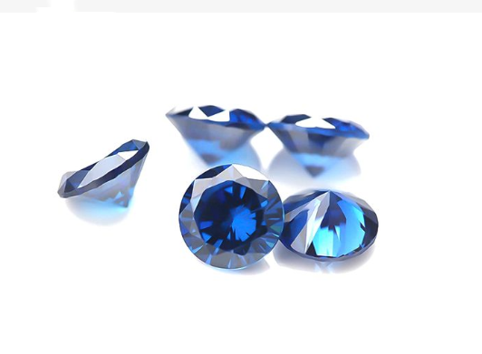 4.0-5.0mm High Quality DEF Round Brilliant Cut Blue Moissanite for Jewellery Making