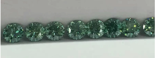 12.0-13.0mm Green High Quality DEF Round Brilliant Cut Moissanite for Jewellery Making