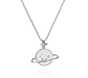 S925 Sterling Silver Necklace Necklace Female Korean Series Dream Planet Jewelry Silver Custom Processing