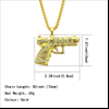 Hip Hop Pistol And Letter Necklace Pendant Fashion Jewelry