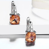 Sparkling Gem 925 Sterling Silver Gold Plated Women's Earrings