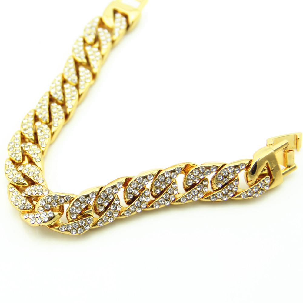 Hip Hop Gold-plated Zircon Cuban Bracelet