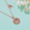 Alphabetic series R Lovely Rose Gold Necklace