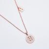 Alphabetic series B Lovely Rose Gold Necklace