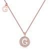 Alphabetic series G Lovely Rose Gold Necklace