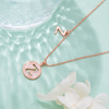 Alphabetic series Z Lovely Rose Gold Necklace