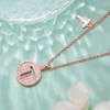 Alphabetic series T Lovely Rose Gold Necklace