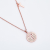 Alphabetic series T Lovely Rose Gold Necklace