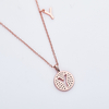 Alphabetic series Y Lovely Rose Gold Necklace