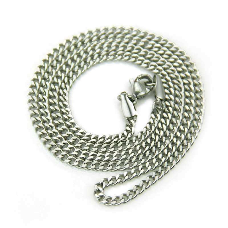 HipHop Hollow Chain Necklace Silver Pendant