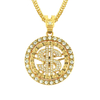 Hip Hop Gold Dollar Pendant Necklace