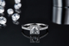 Square Luxurious Moissanite Ring with Inlaid Proposal