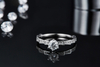 S925 Sterling Silver Morsonite Couple Ring