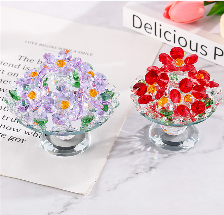 Creative Crystal Flowerpots, Crystal Ornaments, Elegant And Beautiful, Home Living Room, Study, Porch Decoration