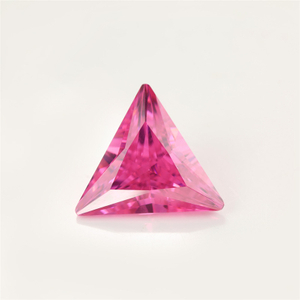 5A Bright Pink Triangle Cubic Zirconia for Jewelry