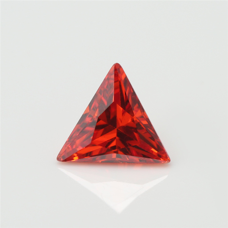 5A Red Manufacture Wholesale Triangle Cubic Zirconia for Jewelry