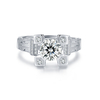 Distinctive VVS High Quality 925 Sterling Silver Moissanite Ring