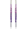 Colorful Zircon Silver Earrings Women's Exquisite Jewelry