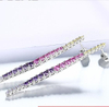 Colorful Zircon Silver Earrings Women's Exquisite Jewelry