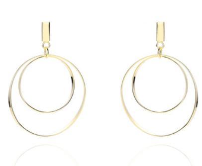 Fashion Design 925 Sterling Silver Gold Plated Women's Earrings