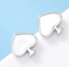 Poker Series 925 Sterling Silver Gold-plated Love Earrings