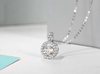 The Latest Factory Price 925 Sterling Silver Plated 14K Platinum Moissanite Necklace