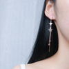 Star Tassel 925 Sterling Silver Gold Plated Pop Earrings