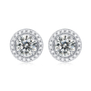 Classic Round 925 Sterling Silver Gold Plated Elegant Earrings