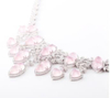 Classic Rose Quartz Necklace 925 Silver Exquisite Jewelry Crystal Gem Luxury Necklace